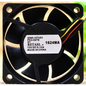 Nidec D06K-12TUS1 12V 0.12A 3 Wires Cooling Fan 