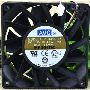 AVC DB12038B12H 12V 4.5A 3 Wires Cooling Fan 