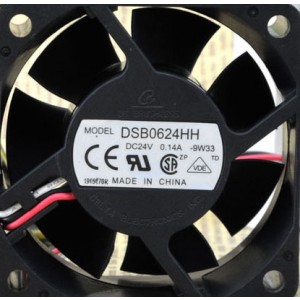 DELTA DSB0624HH 24V 0.14A 2 Wires Cooling Fan 