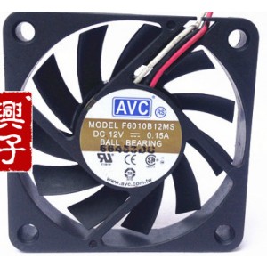 AVC F6010B12MS 12V 0.15A 3wiresBall Bearing Fan