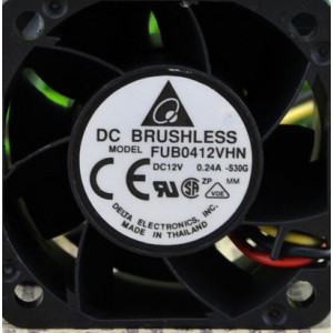 DELTA FUB0412VHN 12V 0.24A 3 Wires Cooling Fan 