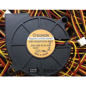 SUNON GB1205PHV3-8AY 12V 0.4W 3wires cooling fan