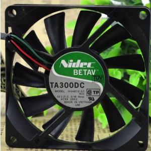 Nidec H34612-57 12V 0.18A 3 Wires Cooling Fan 