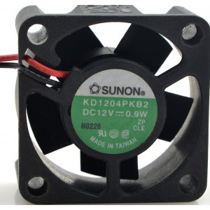 SUNON KD1204PKB2 12V 0.7W/0.9W 2 Wires Cooling Fan 