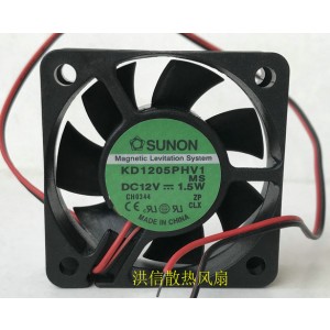 SUNON KD1205PHV1 12V 1.5W 2 Wires Cooling Fan 