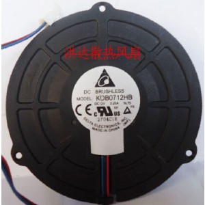 DELTA KDB0712HB 12V 0.20A 3 Wires Cooling Fan 
