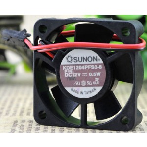 SUNON KDE1204PFS3-8 12V 0.5W 2wires Cooling Fan 