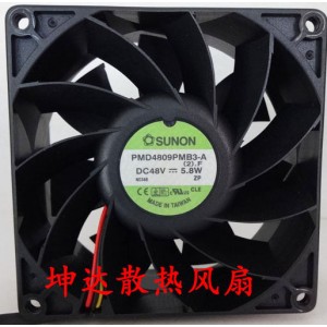 SUNON PMD4809PMB3-A 48V 5.8W 3 Wires Cooling Fan 