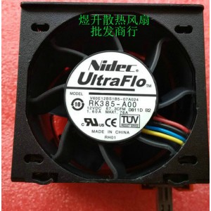 Nidec RK385-A00 12V 1.60A 4 Wires Cooling Fan 