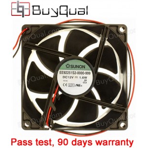 Sunon EE92251S2-0000-999 EE92251S2-000U-999 12V 135mA 1.6W 2wires Cooling Fan