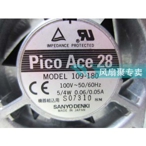 Sanyo 109-180 100V 5/4W 2wires Cooling Fan