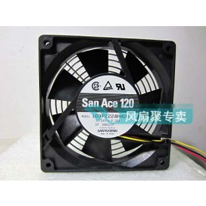 Sanyo 109P1224H4D031 24V 0.24A 3wires Cooling Fan