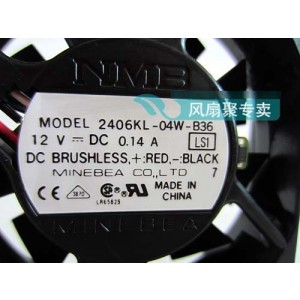 NMB 2406KL-04W-B36 12V 0.14A 3wires Cooling Fan