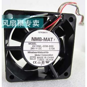 NMB 2410ML-05W-B55 24V 0.13A  4wires Cooling Fan