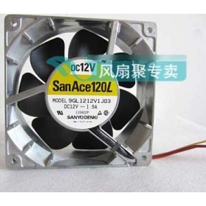 Sanyo 9GL1212V1J03 12V 1.9A 4wires Cooling Fan