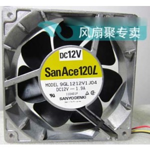 Sanyo 9GL1212V1J04 12V 1.9A 3wires Cooling Fan
