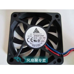 DELTA AFB0612HA 12V 0.22A 3wires Cooling Fan