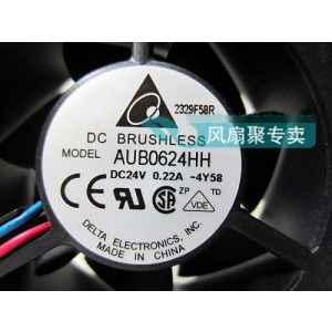 DELTA AUB0624HH 24V 0.22A  2wires 3wires Cooling Fan