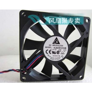 DELTA AUB0812VHB 12V 0.30A 3wires Cooling Fan