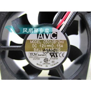 AVC C5010B12HV 12V 0.15A 3wires cooling fan