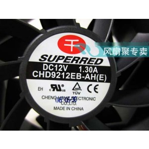 SUPERRED CHD9212EB-AH CHD9212EB-AH(E) 12V 1.3A 4wires Cooling Fan