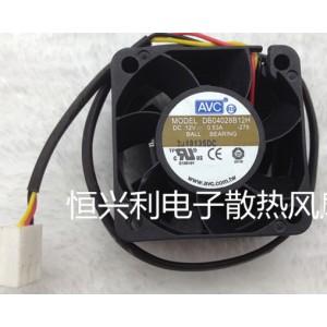 AVC DB04028B12H 12V 0.53A 3wires Cooling Fan