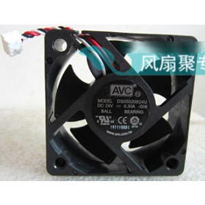 AVC DS05020B24U 24V 0.23A 2wires  Cooling Fan