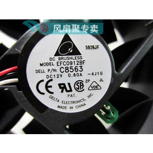 DELTA EFC0912BF 12V 0.6A 4wires Cooling Fan