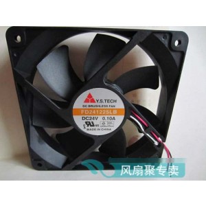 Y.S.TECH FD241225LB 24V 0.1A 2wires 3wires Cooling Fan
