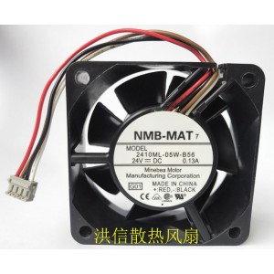 NMB 2410ML-05W-B56 24V 0.13A 4wires cooling fan