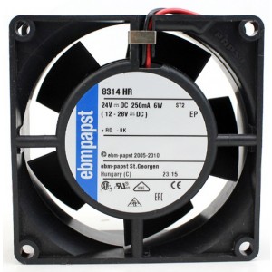 Ebmpapst 8314HR 24V 0.250A 6W 2wires Cooling Fan