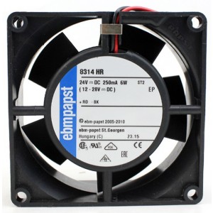 Ebmpapst 8314HR 24V 0.250A 6W 2wires Cooling Fan - Original New