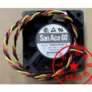 Sanyo 9A0624H4D10 24V 0.06A 3wires Cooling Fan