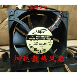 ADDA AD1224UB-F92GP 24V 1.30A 3wires Cooling Fan