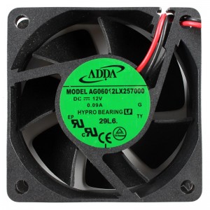 ADDA AG06012LX257000 12V 0.09A 2wires cooling fan