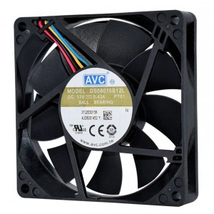 AVC DS08015B12L 12V 0.42A 4wires Cooling Fan 