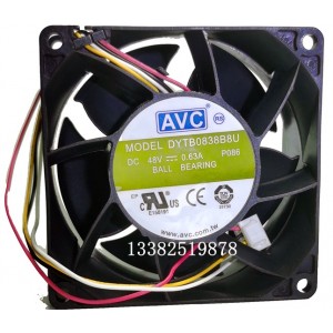 AVC DYTB08038B8U 48V 0.63A 4wires Cooling Fan