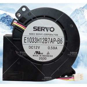 SERVO E1033H12B7AP-B6 12V 0.59A 3wires Cooling Fan