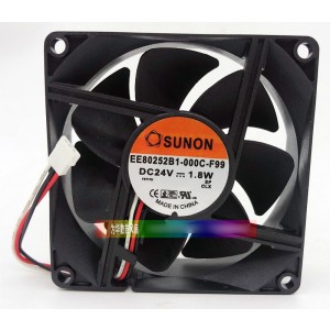 SUNON EE80252B1-000C-F99 24V 1.8W 3wires Cooling Fan