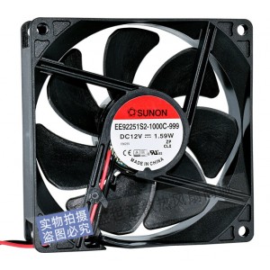 SUNON EE92251S2-1000C-999 12V 1.59W 2wires Cooling Fan