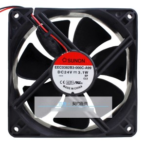 SUNON EEC0382B3-000C-A99 24V 3.1W 2wires Cooling Fan - New