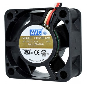 AVC F4020B12H 12V 0.17A 3wires Cooling Fan
