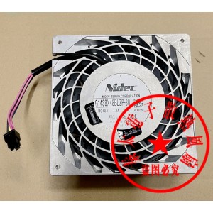 Nidec G1438X48BLZP-30 48V 7.4A 4wires Cooling Fan 