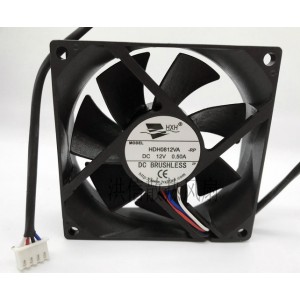 HXH HDH0812VA 12V 0.50A 4wires Cooling Fan