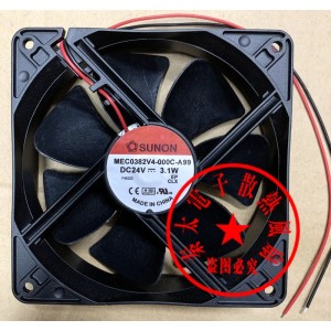 SUNON MEC0382V4-000C-A99 24V 3.1W 2wires Cooling Fan