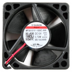 SUNON MF35101V1-1000C-A99 12V 0.72W 2wires Cooling Fan