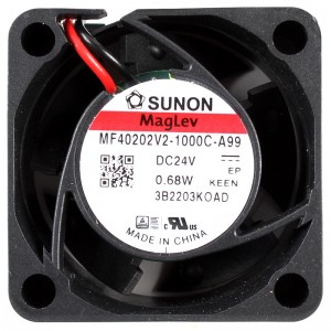 SUNON MF40202V2-1000C-A99 24V 0.68W 2wires Cooling Fan