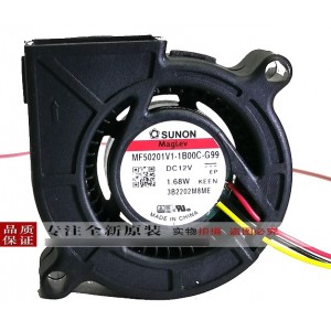 SUNON MF50201V1-1B00C-G99 12V 1.68W 3wires Cooling Fan