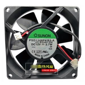 SUNON PSD1208PKB3-A 12V 2.7W 2wires Cooling Fan