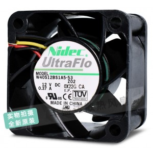 Nidec W40S12BS1A5-53 12V 0.37A 3wires cooling fan